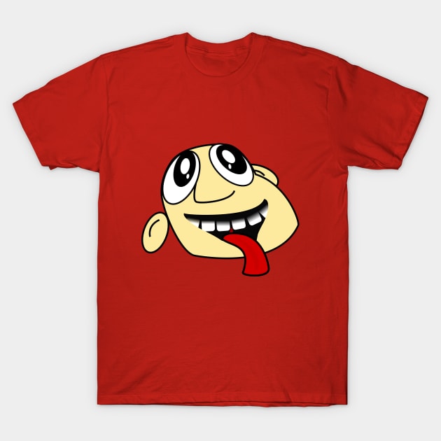 Excited Funny Face Cartoon Emoji T-Shirt by AllFunnyFaces